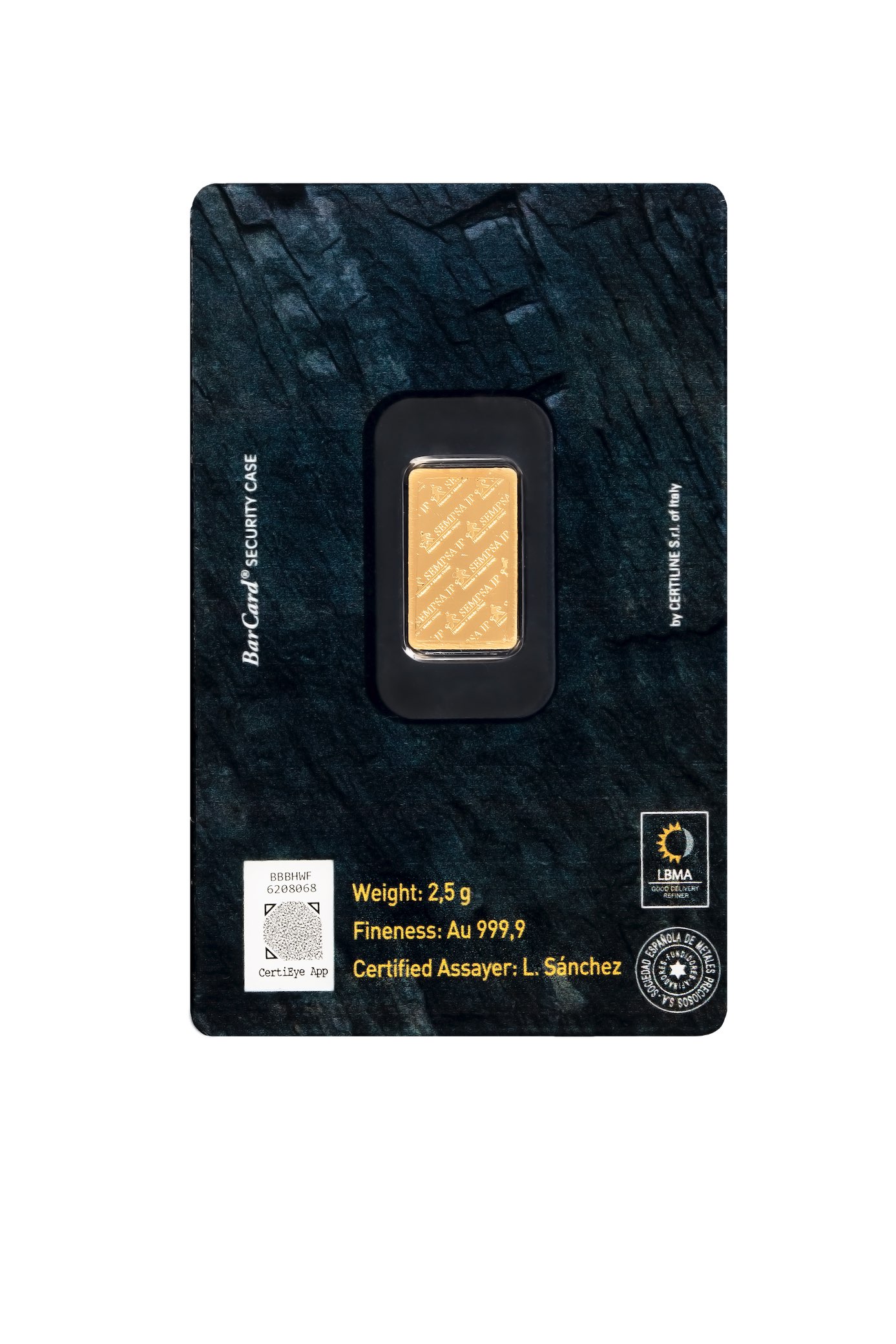 Lingote ORO Sempsa 2,5 gr.