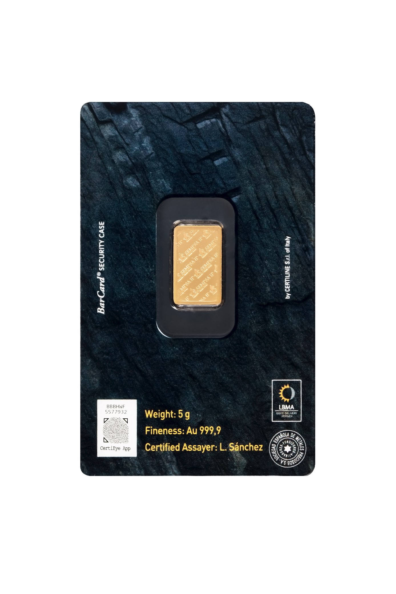 Lingote ORO Sempsa 5 gr.